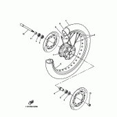 Схема узла: Переднее колесо Yamaha XT660 XT660Z Tenere