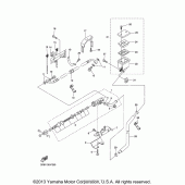 Схема узла: Задний тормозной цилиндр Yamaha XVS1300 V-Star