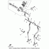 Схема узла: Передний тормозной цилиндр Yamaha XV1100 Virago