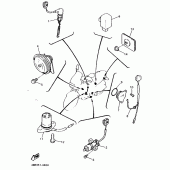 Схема вузла: Електроустаткування 2 Yamaha XJ600 Diversion (S-TYPE)