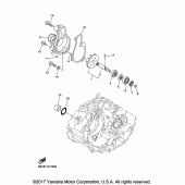 Схема вузла: Водяний насос Yamaha YZ450F YZ450FX