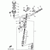 Схема вузла: Задній гальмівний циліндр Yamaha YZ250 YZ250