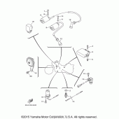 Схема вузла: Електроустаткування (1) Yamaha XVS1100 V-Star Classic