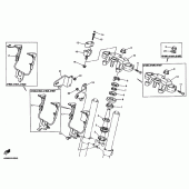 Схема узла: Рулевой механизм Yamaha XJR400