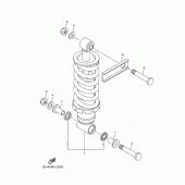 Схема вузла: Задня підвіска Yamaha XJ6 Diversion F (ABS)