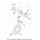 Схема вузла: Переднє гальмо Yamaha TW200