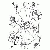 Схема узла: Электрооборудование 2 Yamaha XJ600 SECA II