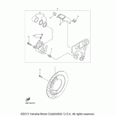 Схема вузла: Задній гальмівний супорт Yamaha XVS1300 V-Star