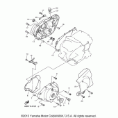 Схема узла: Крышки картера (1) Yamaha XV250 V-Star