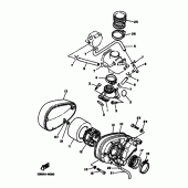 Схема вузла: Впускна система Yamaha XV250 Virago