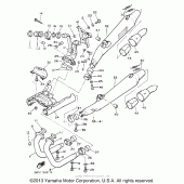 Схема узла: Выхлопная система Yamaha XVZ1300 Venture Royale