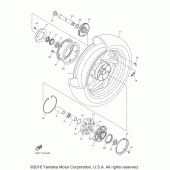 Схема вузла: Заднє колесо Yamaha VMX17 V-MAX