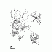 Схема узла: Облицовочные элементы 1 Yamaha FZS1000 FZ1