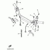 Схема узла: Пульт управления рулевой и Рычаг Yamaha XTZ750 Super Tenere