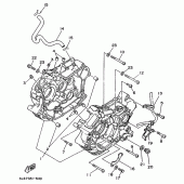 Схема узла: Картер двигателя Yamaha XV250 Virago