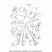 Схема узла: Электрооборудование (1) Yamaha XV1900 Raider