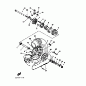 Схема вузла: Заднє колесо Yamaha TW200