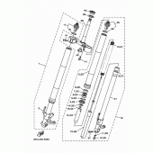 Схема вузла: Вилка передньої осі Yamaha MT09/MTN850 MT-09 Tracer