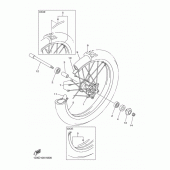 Схема вузла: Переднє колесо Yamaha WR450F