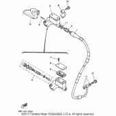 Схема узла: Передний тормозной цилиндр Yamaha WR250 WR250Z