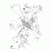 Схема вузла: Радіатор та Патрубок системи охолодження Yamaha XJ6 Diversion F