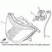 Схема вузла: Фара Yamaha YZF600R Thundercat