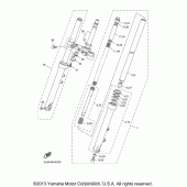 Схема узла: Вилка передней оси Yamaha XV250 V-Star