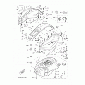 Схема узла: Топливный бак Yamaha YZF-R125