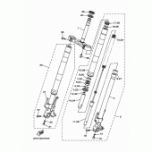 Схема вузла: Вилка передньої осі Yamaha XP500 T-MAX 530