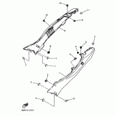 Схема вузла: Бічна кришка Yamaha XJ600 Diversion (S-TYPE)