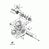 Схема вузла: Заднє колесо Yamaha TW200