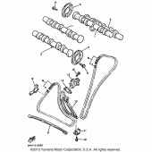 Схема вузла: Розподільний вал та Ланцюг ГРМ Yamaha XVZ1300 Venture Royale