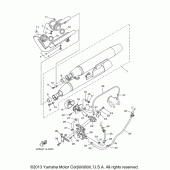 Схема узла: Выхлопная система Yamaha XV1600 Road Star Silverado