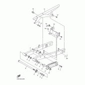 Схема вузла: Задній важіль та Підвіска Yamaha XJ6 Diversion F