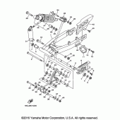 Схема вузла: Задній важіль та підвіска Yamaha TTR125 TT-R125