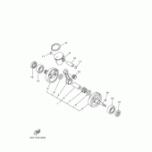 Схема вузла: Колінчастий вал та Поршень Yamaha YZ125