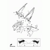 Схема узла: Боковая крышка Yamaha WR250 WR250X