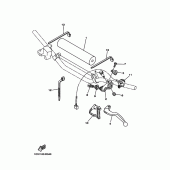 Схема вузла: Пульт управління рульовий та Важіль Yamaha YZ250 YZ250