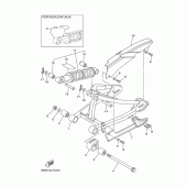 Схема узла: Задний рычаг и Подвеска Yamaha TTR110 TT-R110