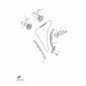 Схема узла: Распредвал и Цепь ГРМ Yamaha WR450F