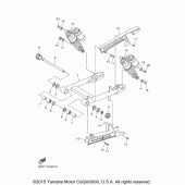 Схема вузла: Задній важіль та підвіска Yamaha XVS950 Bolt C-Spec