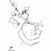 Схема вузла: Кермо та Тросики Yamaha WR200R