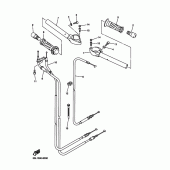 Схема вузла: Кермо та тросики Yamaha YZF-R6/ YZF600 R6