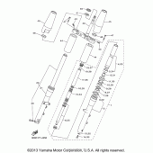 Схема вузла: Вилка передньої осі Yamaha XVS1300 V-Star