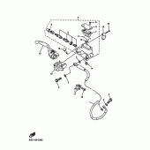 Схема узла: Передний тормозной цилиндр Yamaha YZ250 YZ250F