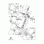 Схема вузла: Рульовий механізм Yamaha TT250R TT-R