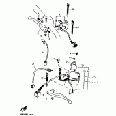 Схема узла: Пульт управления рулевой и Рычаг Yamaha XTZ660 Tenere