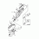 Схема вузла: Вихлопна система Yamaha XT600 XT600