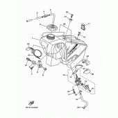 Схема вузла: Паливний бак Yamaha YZ250 YZ250X