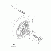 Схема узла: Переднее колесо Yamaha XP500 T-MAX